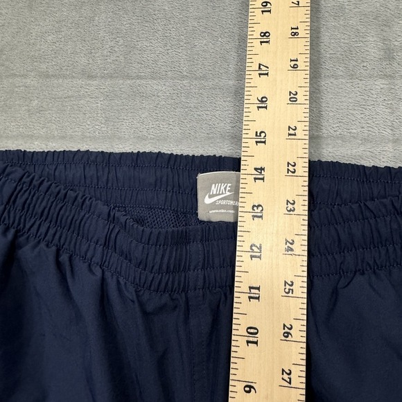 Nike Pants Mens XL Blue Windbreaker Straight Pull On Athletic Stretch Gym Logo - Picture 4 of 14